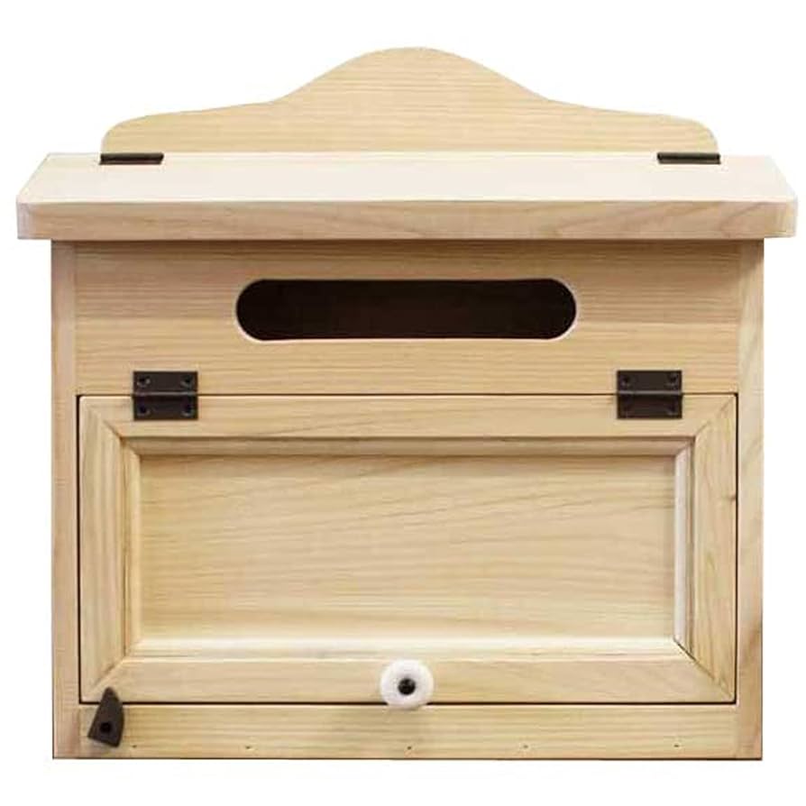 Amazon.co.jp: ポスト横型 無塗装白木 37×14×36cm 自作